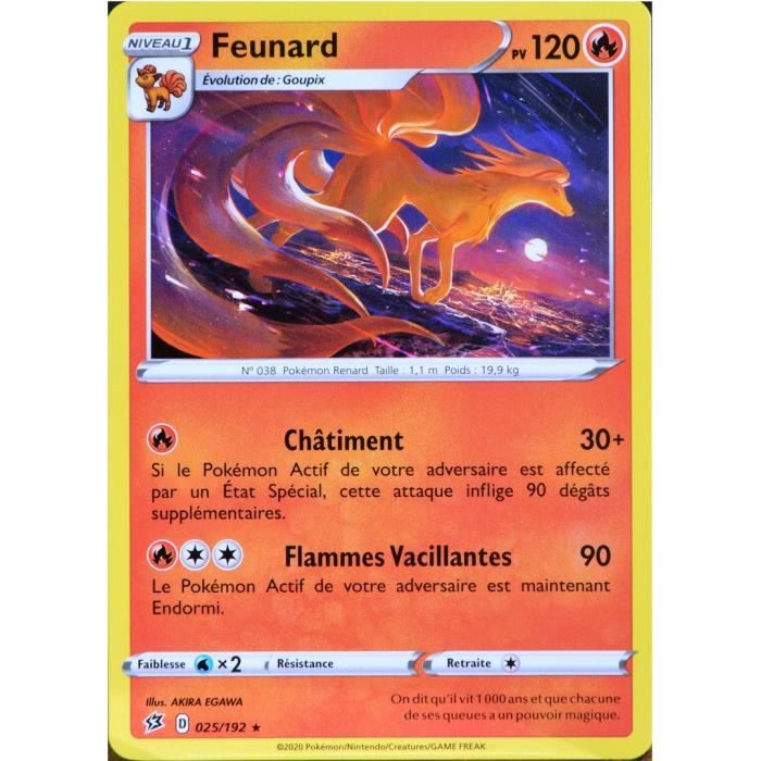 Carte Pokemon 25 192 Feunard Eb02 Epee Et Bouclier Clash Des Rebelles Neuf Fr Cdiscount Jeux Jouets