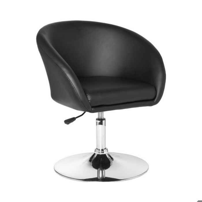 Fauteuil lounge réglable simili cuir Sally - Noir - Fauteuil lounge réglable simili cuir Sally - Noir -