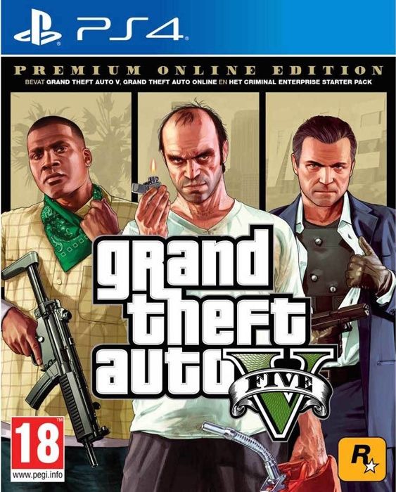 Take2 Jeu Vidéo - Grand Theft Auto V - Premium Online Edition - PS4 - Noir - Expérience Complète En Ligne