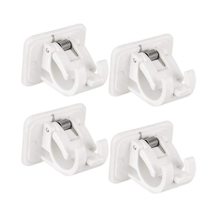 Support de Tringle à Rideau AutoAdhésif Supports de Crochet de Draperie Support de Tige de