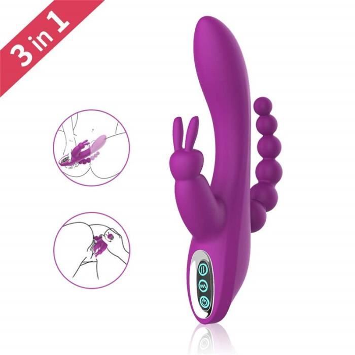 sexshop 30 vitesse usb chargeur poussant tête de lapin oreille plaisir  vibrateur sex toy femmes