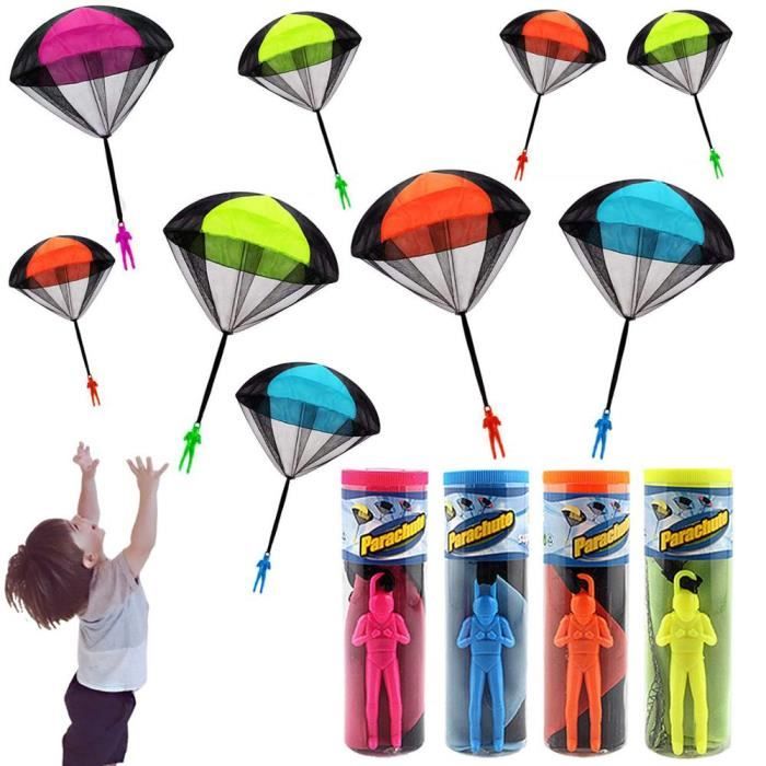 WBYNB 10 Pièces De Parachute Jouet à Lancer à La Main – Multicolore, En Nylon, Pour Enfants Dès 3 Ans, Jeu Extérieur éducatif