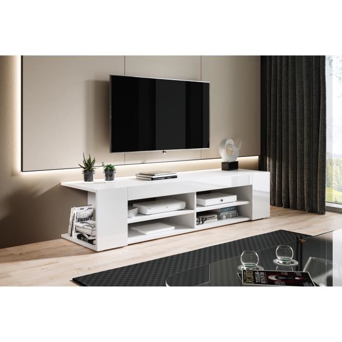 E Com Meuble Tv Armoire Tele Table Television Nova 140 Cm
