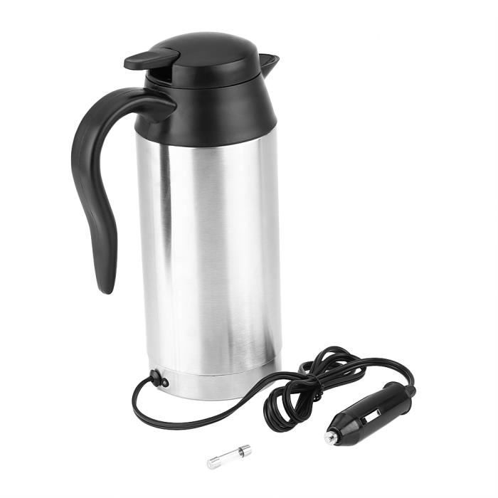Bouilloire Chauffe-Eau Tasse 750ml 12V en Acier Inoxydable pour Voiture