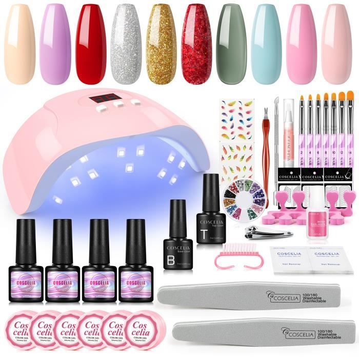 Lot De 10 Pinces à Dépose Vernis Semi-permanent - Pour Vernis Gel UV/LED, Couleur Noire