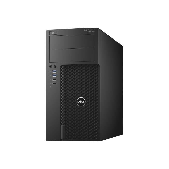 Dell Precision Tower 3620 MT 1 x Core i7 6700 - 3.4 GHz RAM 8 Go SSD 256 Go graveur de DVD HD Graphics 530 GigE Win 7 Pro 64…