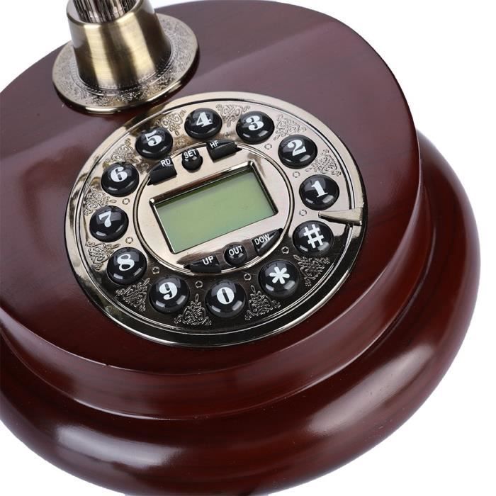 Duokon Téléphone vintage rétro Unique Téléphone Fixe Sans Fil Antique Téléphone Abs Rétro Vintage Filaire Filaire gps piece