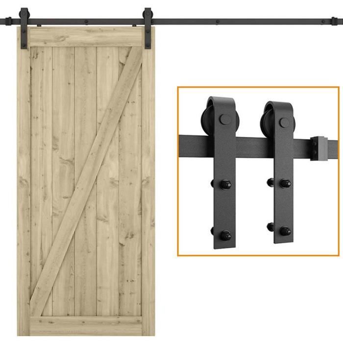 Rail Suspendue Porte Coulissant Grille A Poulie 1 8m Pour Chambre Salle De Bain Achat Vente Porte Coulissante Rail Suspendue Porte Coulis Cdiscount