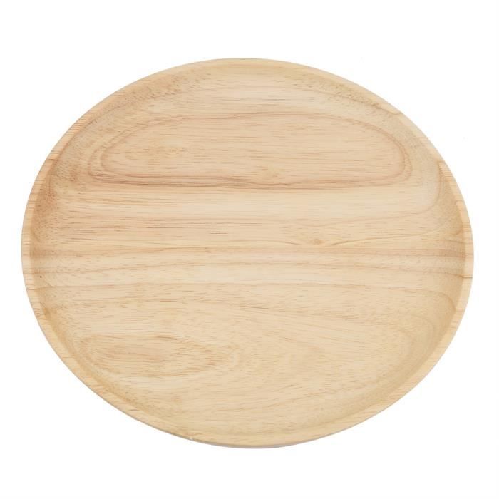 Assiette à Pizza En Bambou 33 Cm Avec Découpes - Planche à Découper Et Service - Naturelle Et Antibactérienne