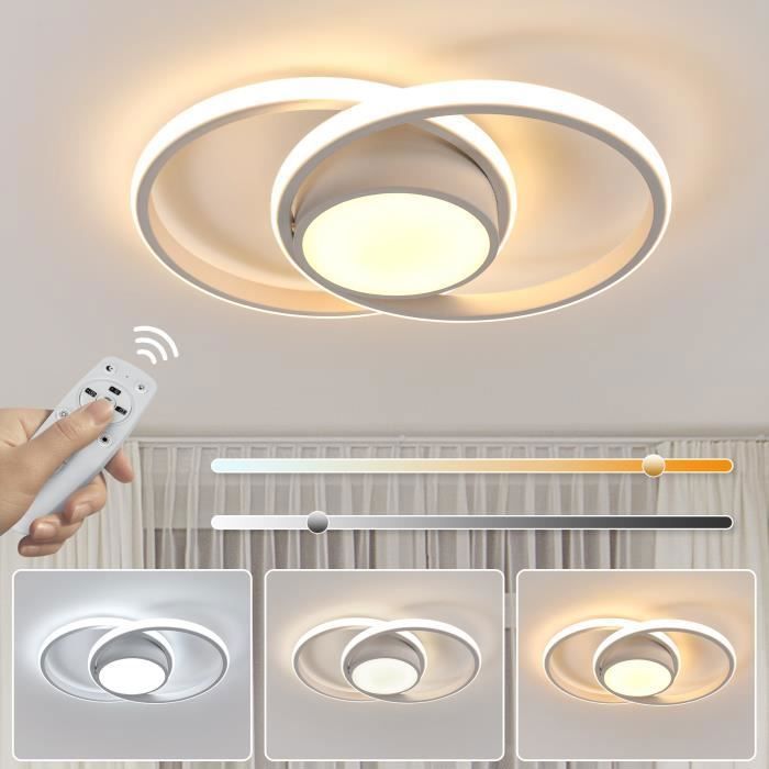 Mckalen Plafonnier LED Moderne 40W 4500LM, 52CM Blanche