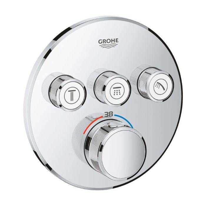 Robinetterie thermostatique GROHE Grohtherm SmartControl 3 sorties Chromé Économie deau