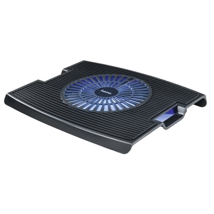Refroidisseur dordinateur portable HAMA Wave LED bleues Dessous en caoutchouc Économie dénergie - vue 2