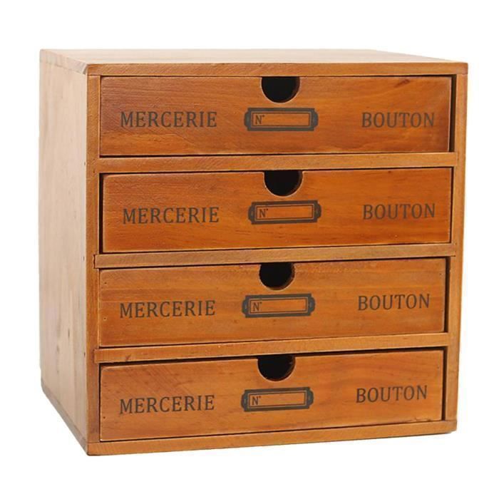 Boite Armoire à Clés Murale Rangement en Bois avec Quatre Tiroirs Trois Boite Armoire à Clés Murale Rangement en Bois avec Quatre Tiroirs Trois
