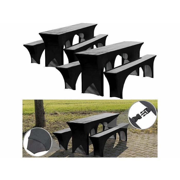 Housses De Banc Élastiques Infroissables - Pour Bancs De 100 à 140 Cm - Protection Meubles Maison/Bureau
