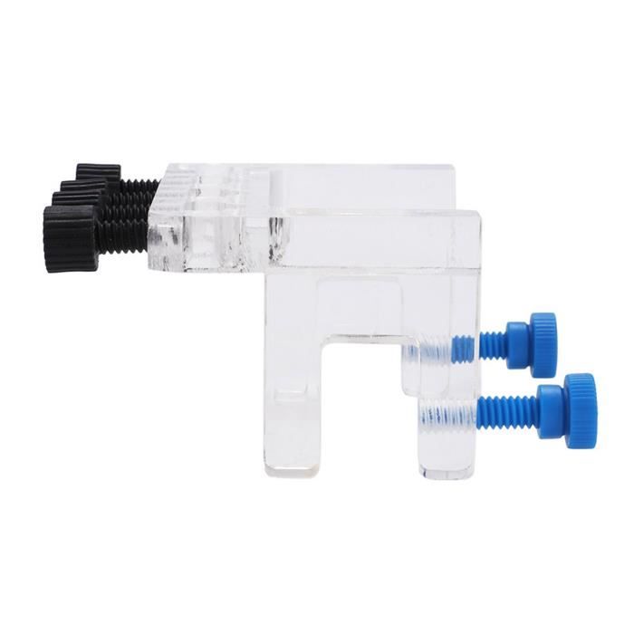 Support De Fixation Pour Tuyaux D'Aquarium En Acrylique - 4 Trous, Compatible Pompes Doseuses - Ép. Verre Max 15mm