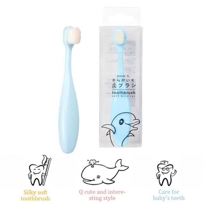 Leegoal Dessin Anime Mignon Brosse A Dents Enfant 1 3 Ans Cheveux Doux Grosse Poignee Confortable Et Non Irritant Bleu Cdiscount Puericulture Eveil Bebe