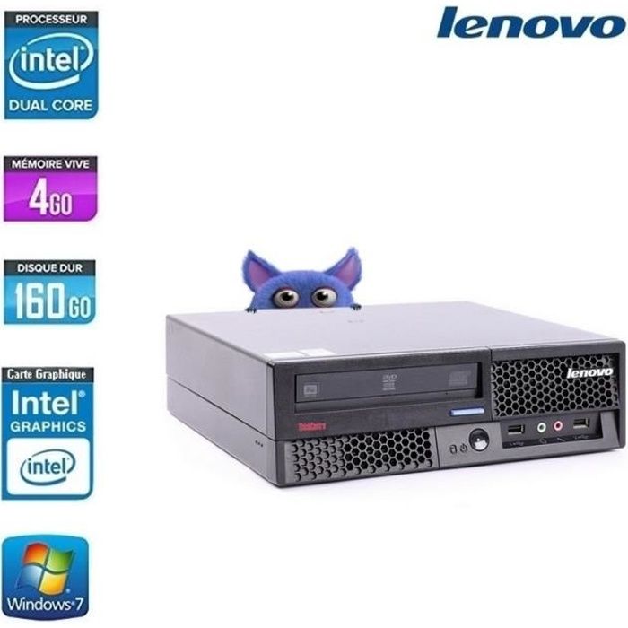 LENOVO THINKCENTRE M58 DUAL CORE E5700 – 3.0Ghz Noir