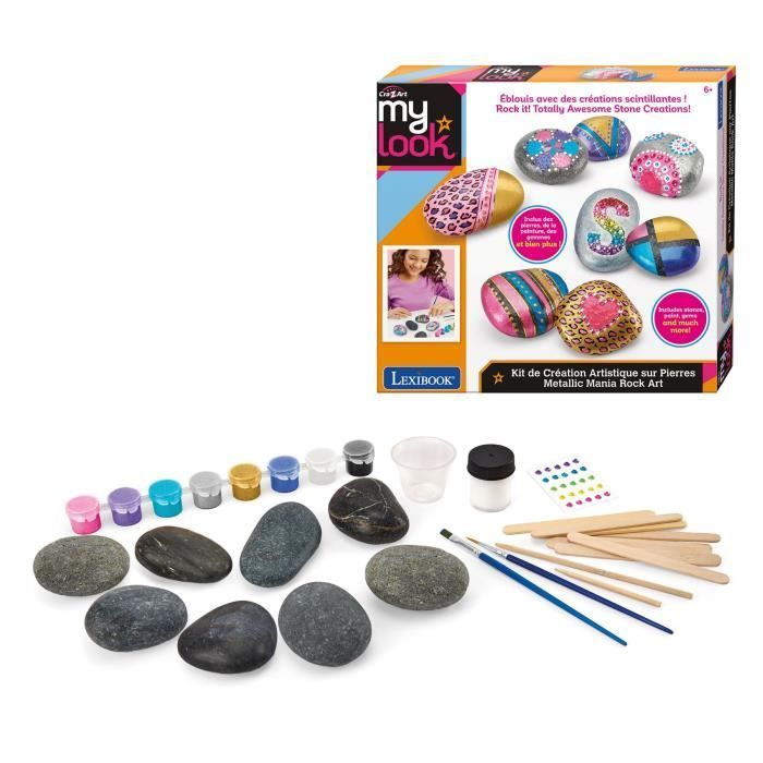 Kit De Création Artistique LEXIBOOK – Sur Pierres Avec Effet Métallique