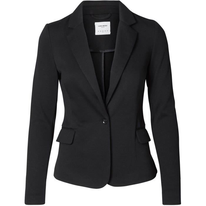 VERO MODA Blazer en jersey Femme Noir Noir Cdiscount Pr t