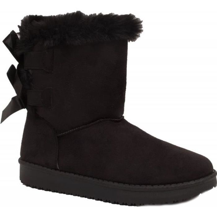 Bottine fourrée noir 2025 femme