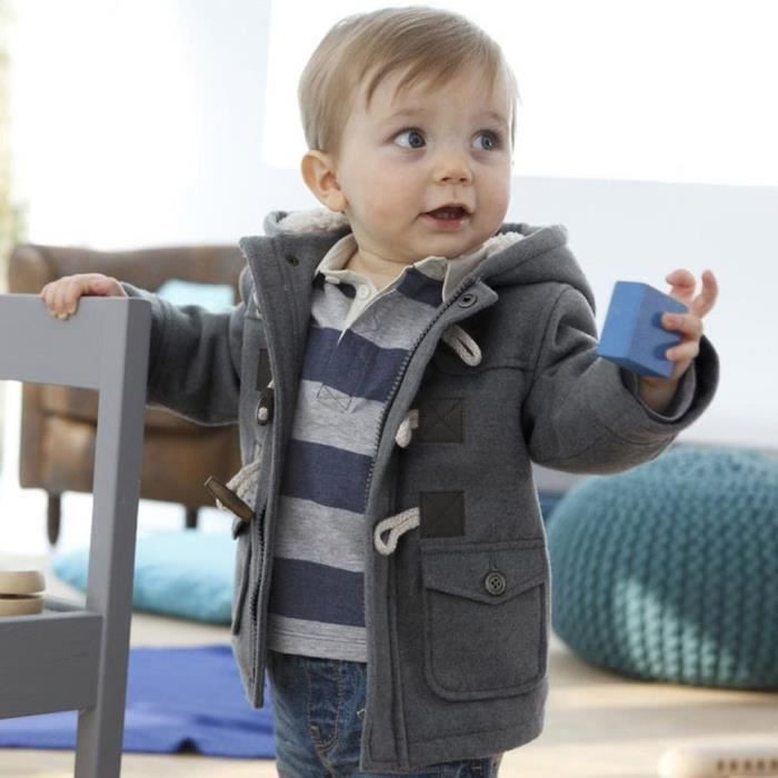 Bebe Garcon Veste A Capuche Hiver Printemps Automne Vetements D Exterieur Manteau En Coton Epais Vetem Otan3552 1 Khaki Kaki Cdiscount Pret A Porter