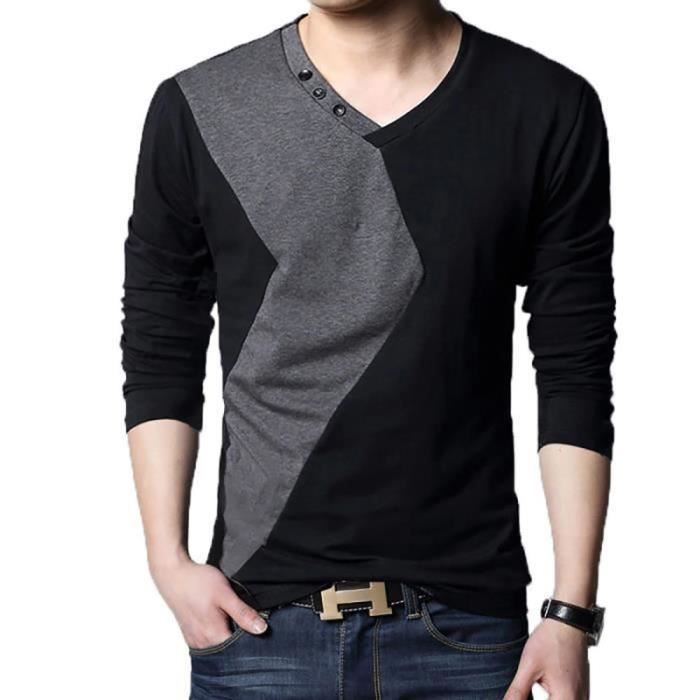 T shirt manche longue homme marque sales