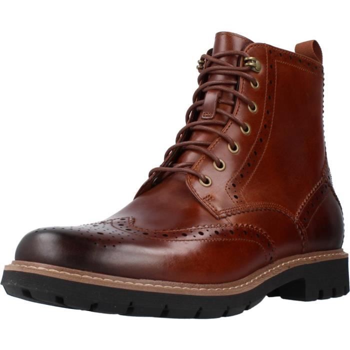 Bottine - Boots Clarks 102237 - Homme - Synthétique - Marron - Lacets