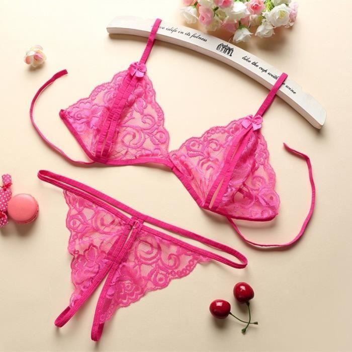 Ensemble lingerie Ensemble de sous v tements Sexy sans entrejambe