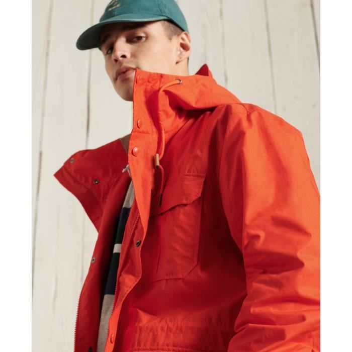 Parka Superdry Mountain - Homme - Orange vif - Alpinisme - Sports dhiver - Coupe décontractée