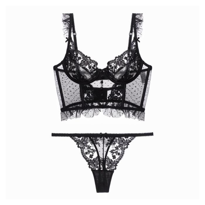 Ensemble top dentelle noir