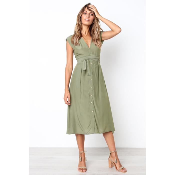 Robe Longue Zukmuk Pour Homme - Coupe Latérale, Manches Courtes, Col V - Thobe élégant Avec Poche - Taille S à XXXXXL - 10