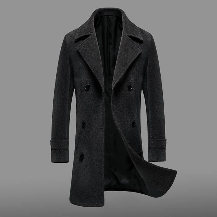 Manteau Homme Mi-Long Chaud Hiver Haute qualité Regular Fit Gris -  Cdiscount Prêt-à-Porter