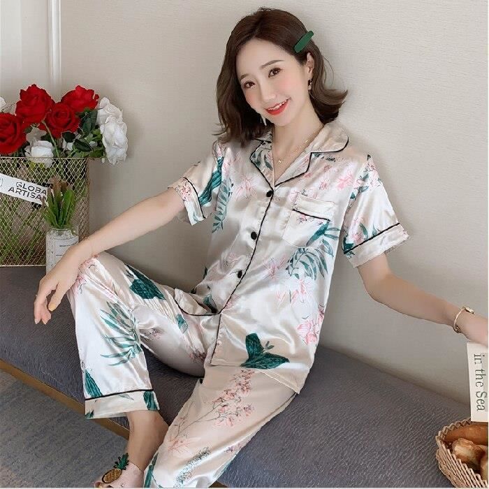 Pyjama satin grande discount taille