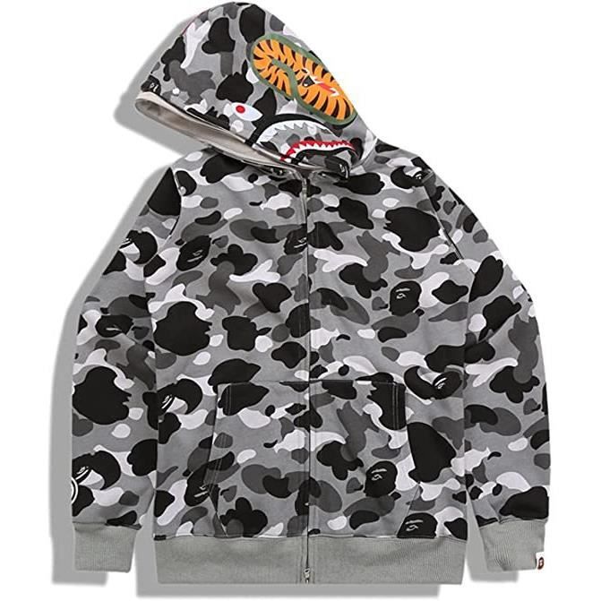 Sweat Shirt Veste Bape Shark Hoodie Impression en 3D Sweat à Capuche Pull  Zipper Azur - Cdiscount Prêt-à-Porter