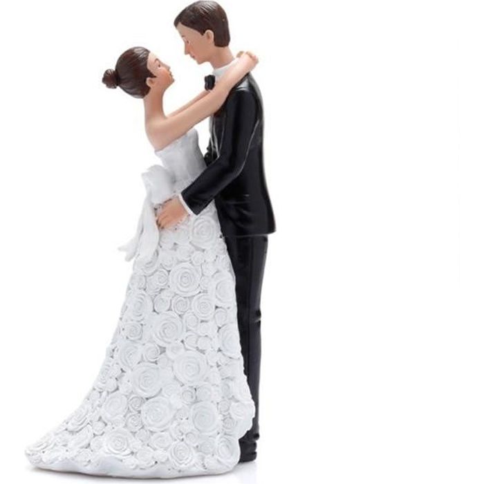FIGURINE COUPLE MARIÉS COUTURE 20 CM Noir / Blanc Cdiscount Maison