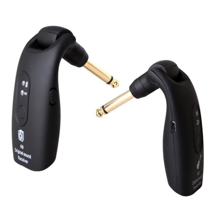 Système Guitare Sans Fil LEKATO - Émetteur Récepteur Jack Rechargeable Pour Guitare, Basse, Violon - Latence 4ms