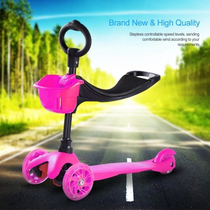 Trottinette Enfant 3 Roues 3 En 1 Bebe Micro Mini Scooter Avec Siege Amovible Et Reglable Et Roues Clignotants A Led Guidon Reglable Achat Vente Trottinette Enfant 3 Roues Cdiscount