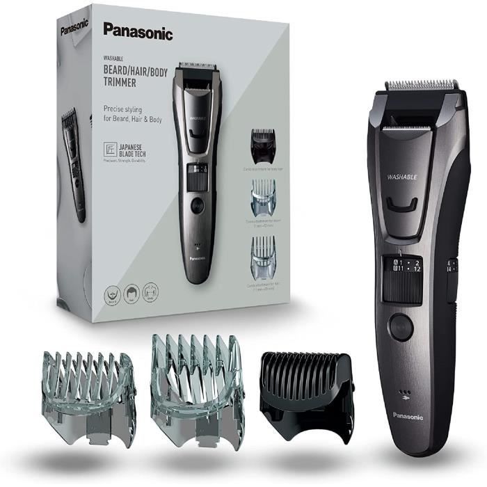 Panasonic ER-GB80-H503 | Tondeuse Multi 3 en 1 - Barbe / Cheveux / Corps, tondeuse rétractable