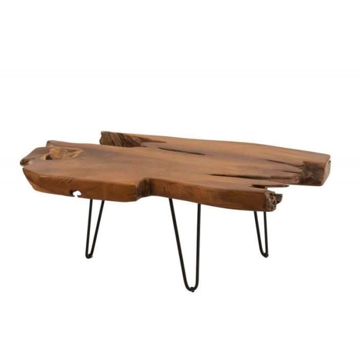 table basse - j-line - manuel - teck - marron - contemporain - design
