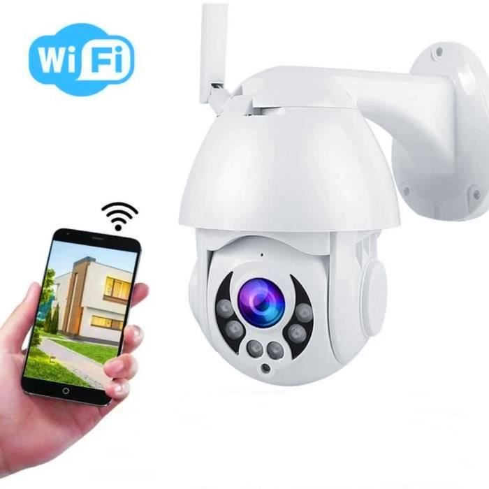 Caméra de Surveillance WiFi Extérieure PRUMYA - Full HD 1080P - Audio Bidirectionnel - Vision Nocturne - IP66