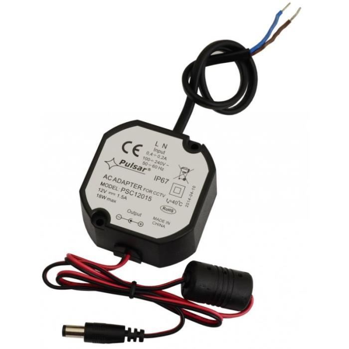PULSAR ALIMENTATION À IMPULSIONS À ENCASTRER SORTIE 12VDC/1. 5A -