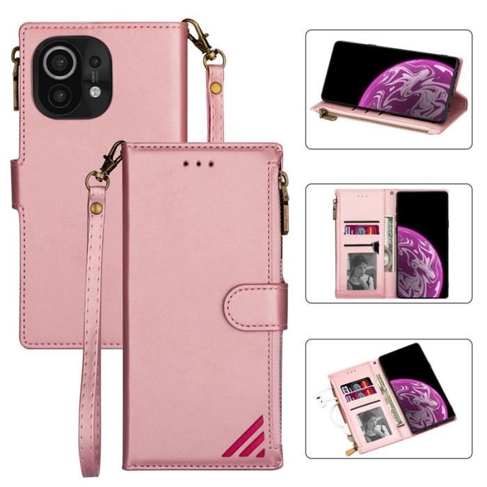 Housse Portefeuille KARYLAX Pour Téléphone – Universelle M – Rose – Motif Diamant