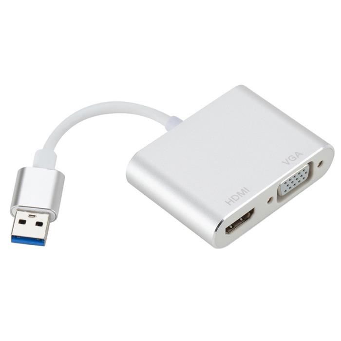 Convertisseur Adaptateur Usb 3 0 Vers Hdmi Vga 1080p Affichage Video D Ordinateur Prix Pas Cher Cdiscount