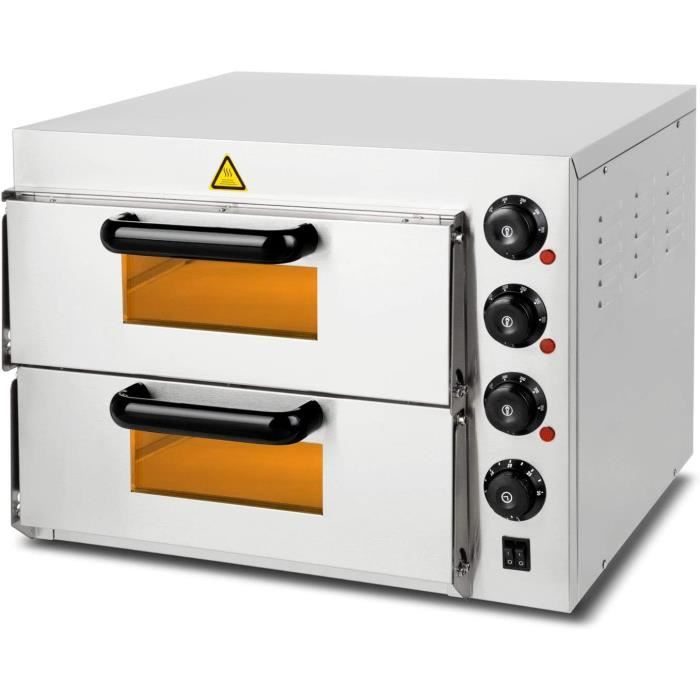 Four À Pizza Électrique, Deux Etages, 3000W, Pierre Réfractaire Four — free download