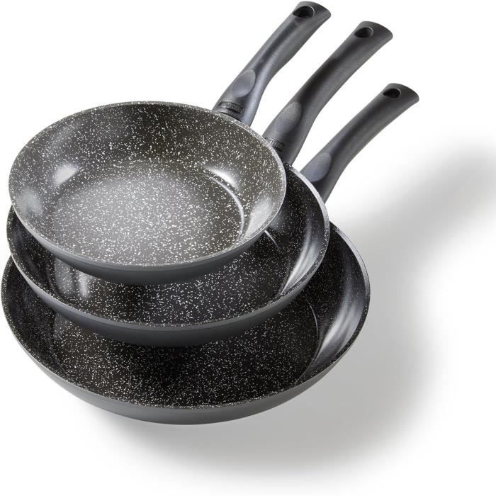 Poêles Antiadhésives Just Perfecto - Lot De 2 (20 Et 24 Cm), Induction Compatible, Sans PFOA/PFAS, Poignée Froide