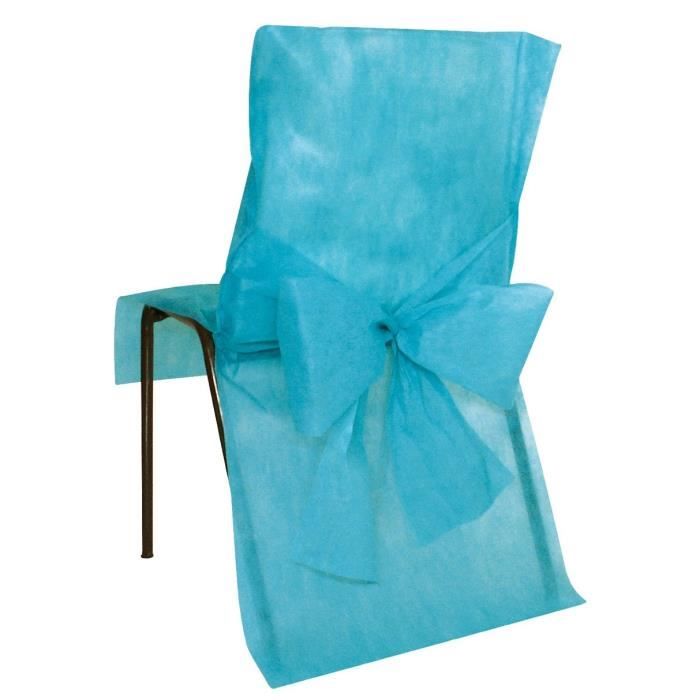 SANTEX Housse de Chaise avec Noeud Turquoise