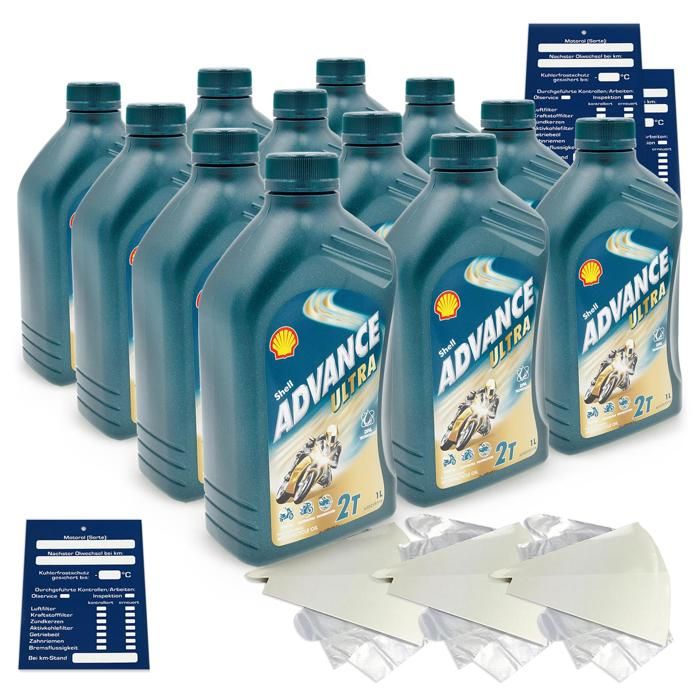 550023758 Shell 12 Litre Original Shell Advance Ultra 2T Shell - Cdiscount Auto