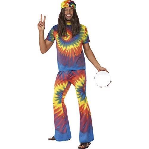 Smiffys Deguisement Homme Hippie Annees 60 T shirt Et Pantalon a Pattes D elephant 60 s Groovy Baby Serious Fun 35431 IXQFM Cdiscount Jeux Jouets