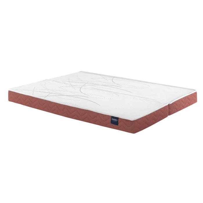 Matelas clic-clac 100% latex Crépuscule 400 - SOMEO 70+70x200 - Blanc - Fabriqué en France - Someo