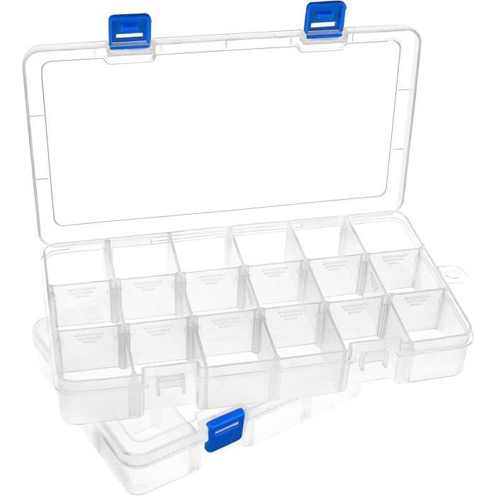 Grande boîte de rangement en plastique à 24 compartiments réglables on Grande boîte de rangement en plastique à 24 compartiments réglables on